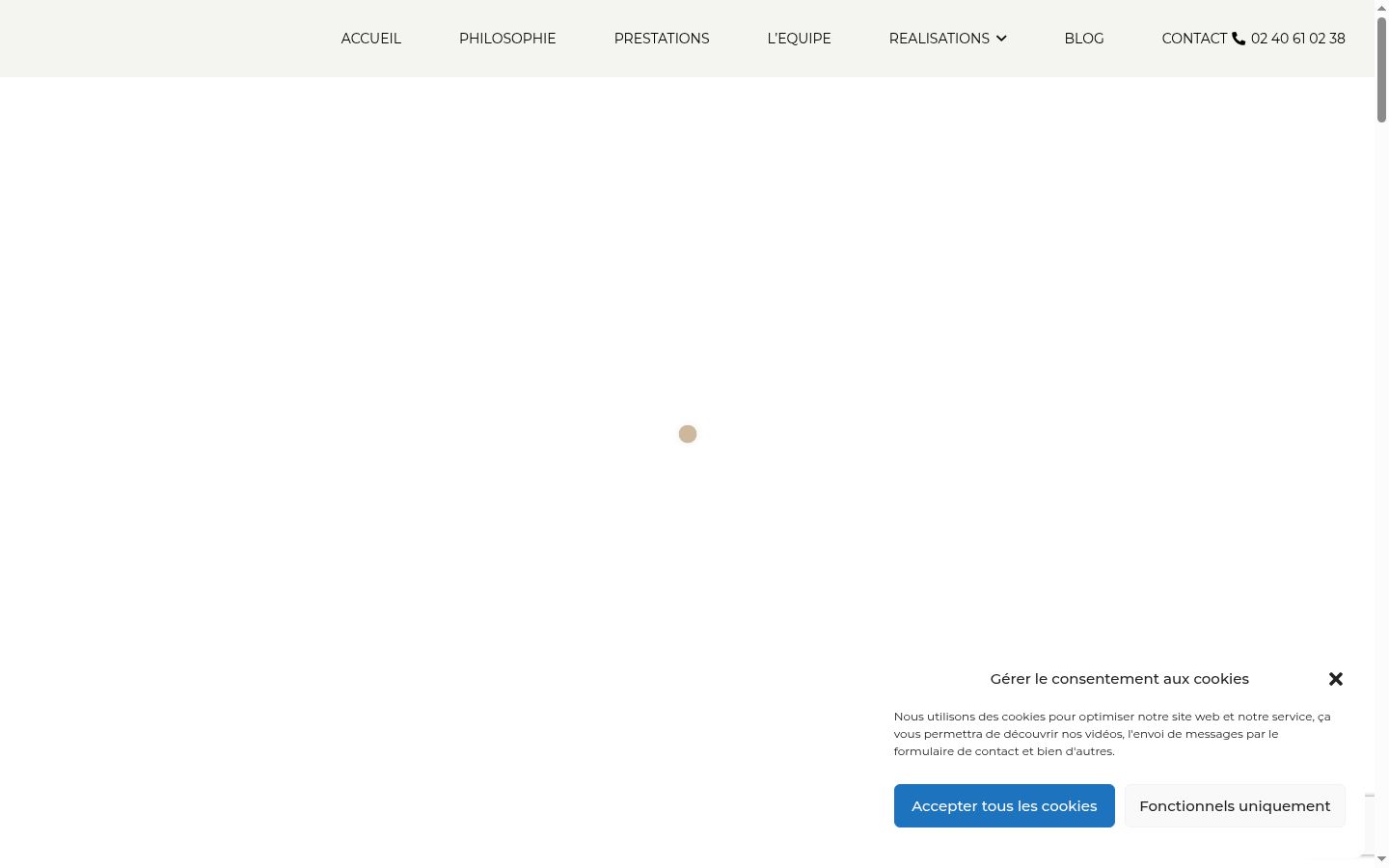 Captura de pantalla del banner de consentimiento mostrado antes de cualquier interacción