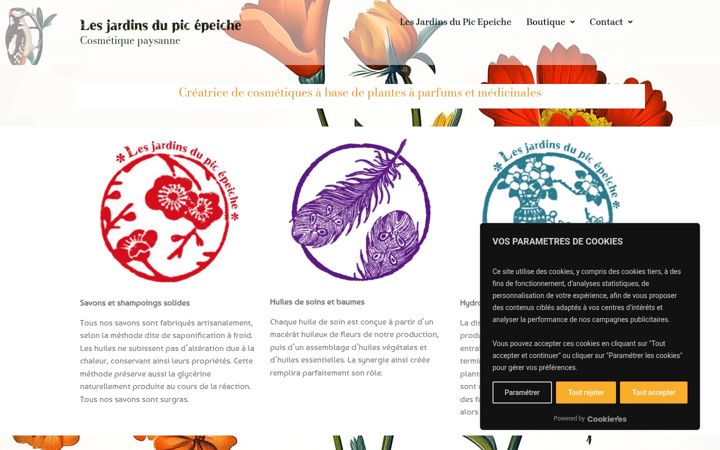 Screenshot of lesjardinsdupicepeiche.fr