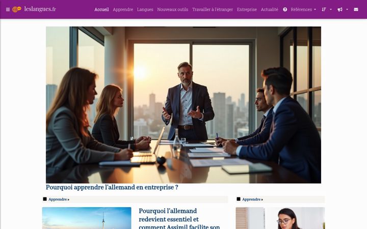 Screenshot of leslangues.fr