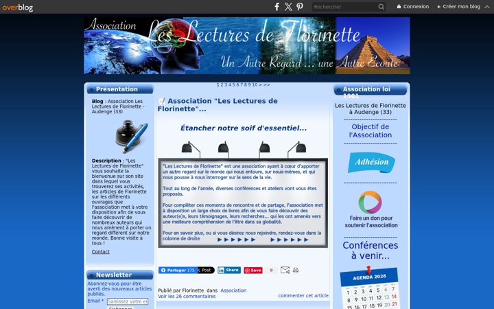 Screenshot of leslecturesdeflorinette.fr