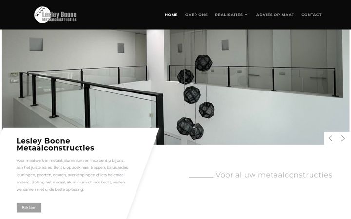 Screenshot of lesleyboonemetaalconstructies.be