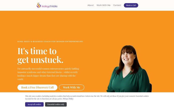 Screenshot of lesleychristie.com