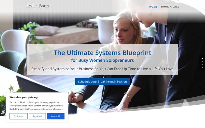 Screenshot of leslietyson.com