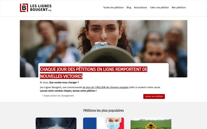 Screenshot of leslignesbougent.org