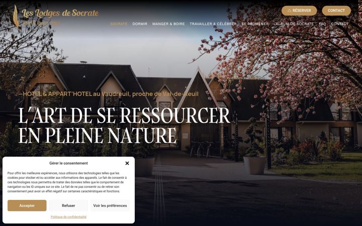 Screenshot of leslodgesdesocrate.fr