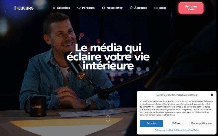 Screenshot of leslueurs.fr