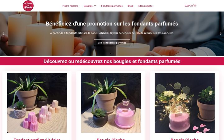 Screenshot of leslumieresdeblanche.fr