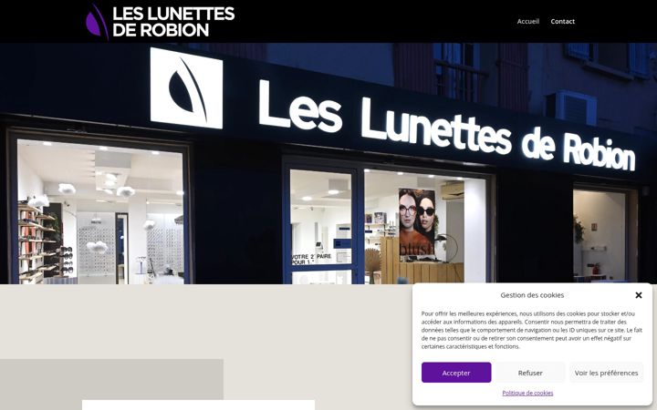 Screenshot of leslunettesderobion.com