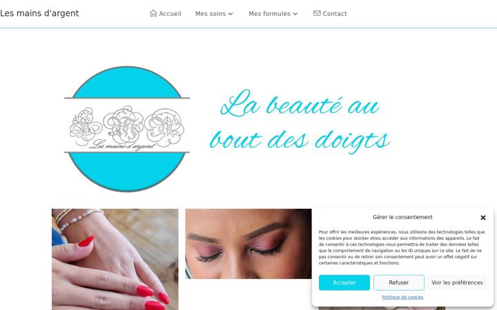 Screenshot of lesmainsdargent.fr