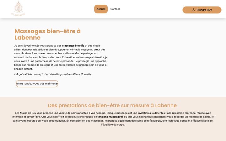 Screenshot of lesmainsdesev.fr
