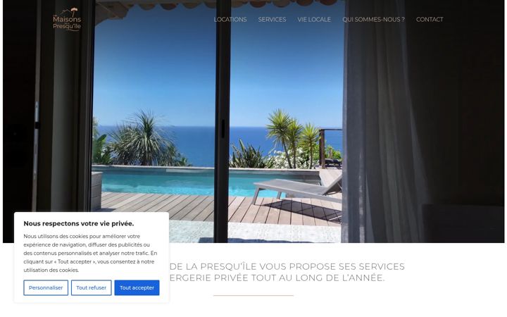 Screenshot of lesmaisonsdelapresquile.com
