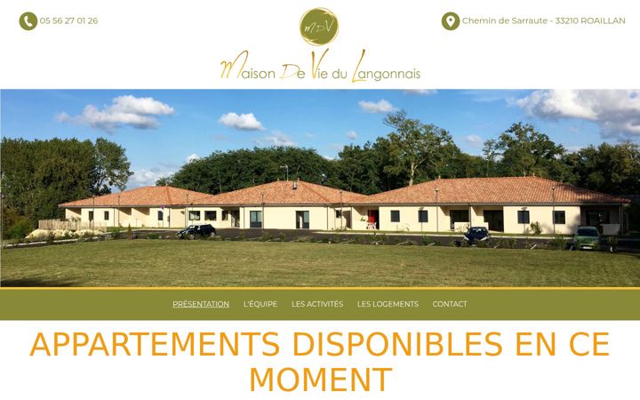 Screenshot of lesmaisonsdevie33.fr