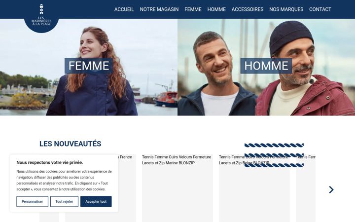 Screenshot of lesmarinieresalaplage.fr