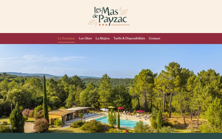 Screenshot of lesmasdepayzac.fr