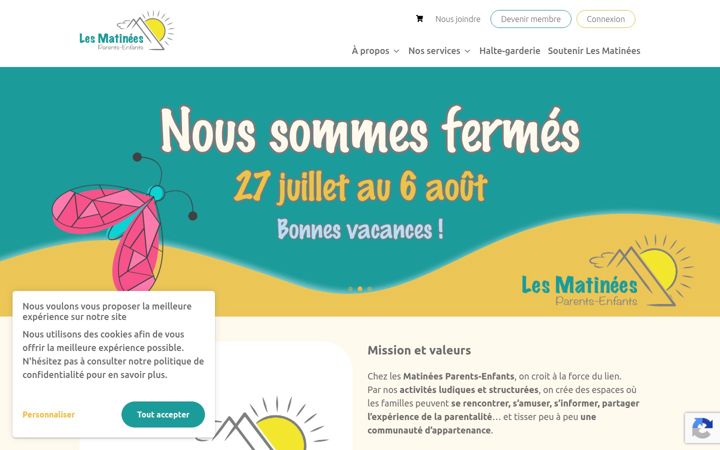 Screenshot of lesmatinees.com