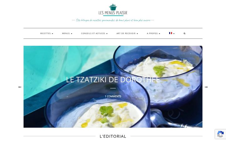 Screenshot of lesmenusplaisir.com