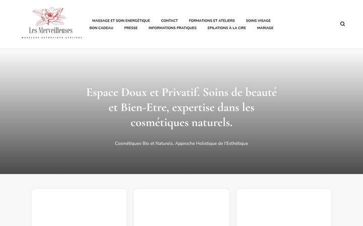 Screenshot of lesmerveilleuses.be