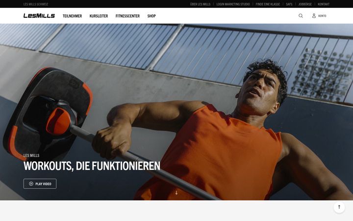 Screenshot of lesmills.ch