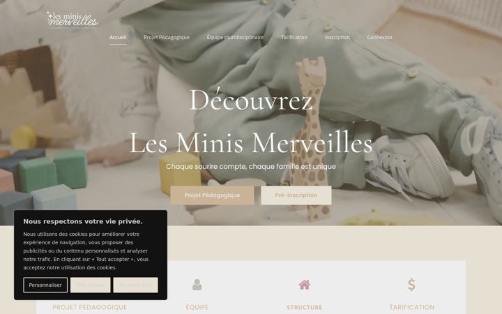 Screenshot of lesminismerveilles.fr
