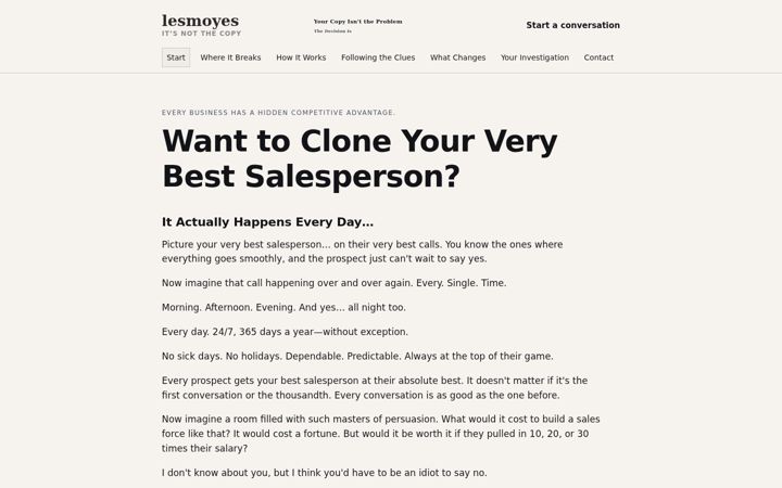Screenshot of lesmoyes.com