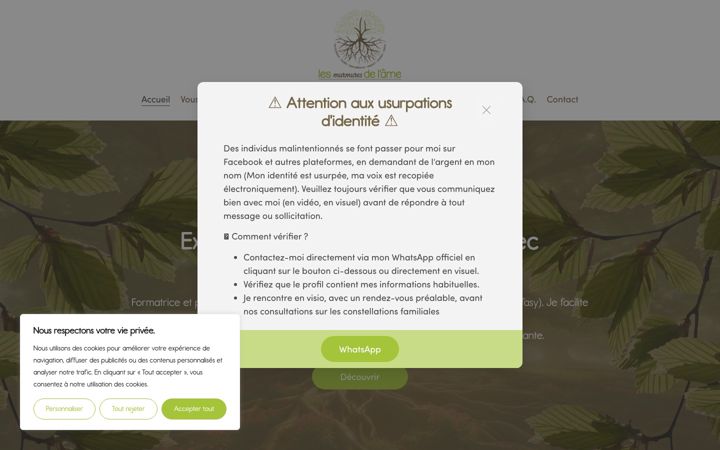 Screenshot of lesmurmuresdelame.org
