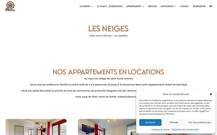Screenshot of lesneiges-sybelles.com