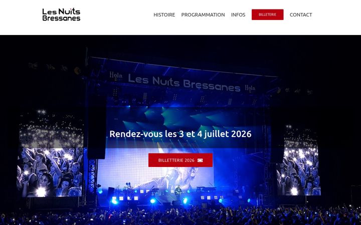 Screenshot of lesnuitsbressanes.fr
