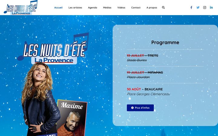 Screenshot of lesnuitsdete-laprovence.com