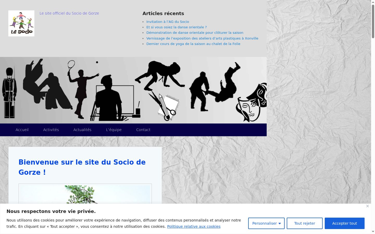 Screenshot tal-banner tal-kunsens muri qabel kwalunkwe interazzjoni
