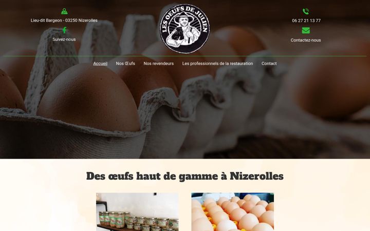 Screenshot of lesoeufsdejulien.fr