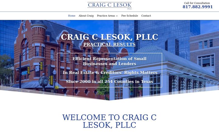 Screenshot of lesoklaw.com