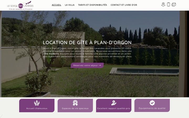 Screenshot of lesongedeslavandes.fr