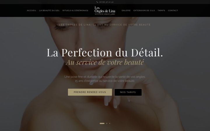 Screenshot of lesonglesdelina.com
