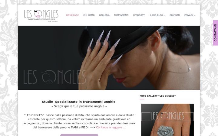 Screenshot of lesonglestrattamentiunghie.it
