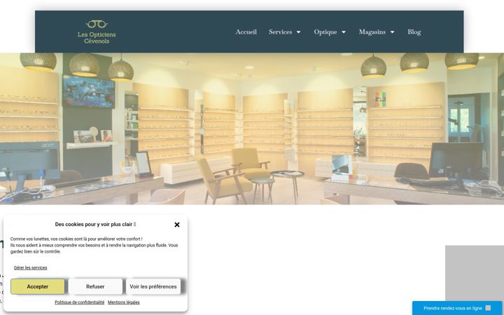 Screenshot of lesopticienscevenols.com