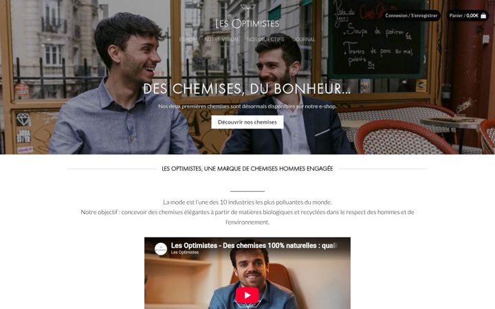 Screenshot of lesoptimistes.fr
