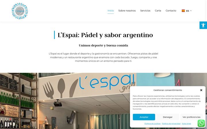 Screenshot of lespaigrillargentipadel.com