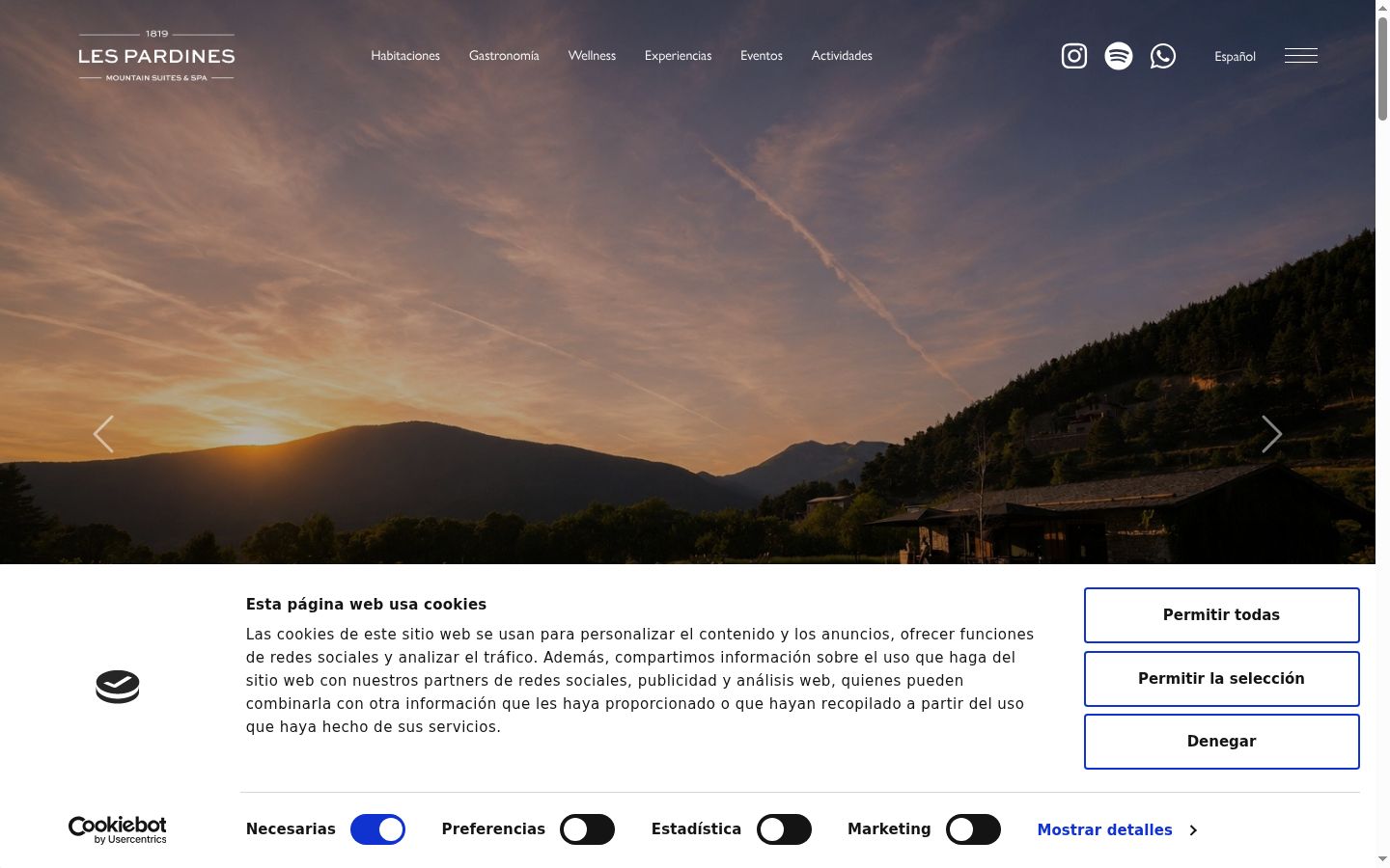 Screenshot of the consent banner shown before any interaction