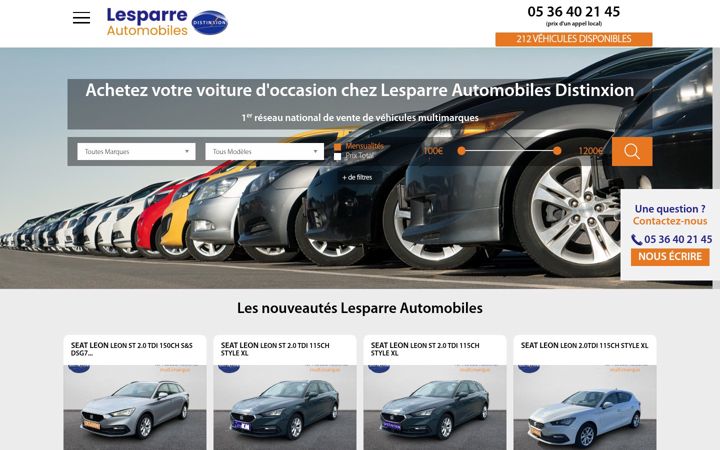 Screenshot of lesparre-automobiles.com