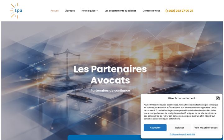 Screenshot of lespartenairesavocats.com