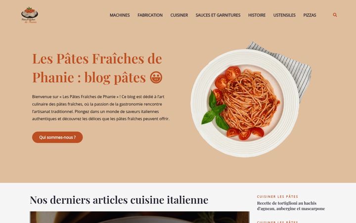Screenshot of lespatesfraichesdephanie.com
