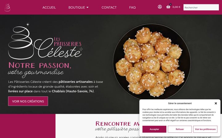 Screenshot of lespatisseriesceleste.com