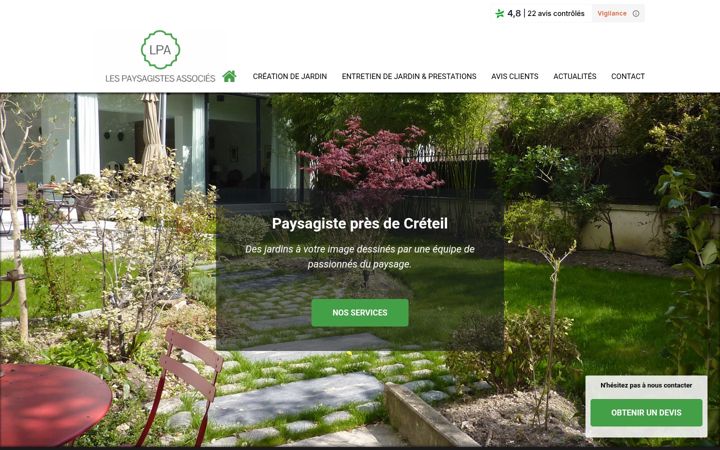 Screenshot of lespaysagistesassocies.fr