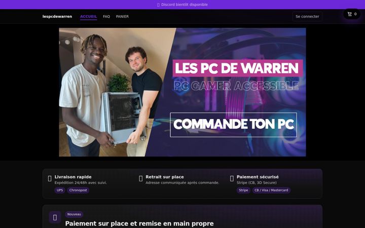 Screenshot of lespcdewarren.fr