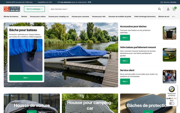 Screenshot of lespecialistedebaches.fr