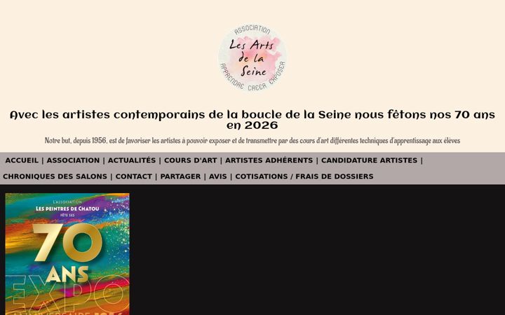 Screenshot of lespeintresdechatou.fr