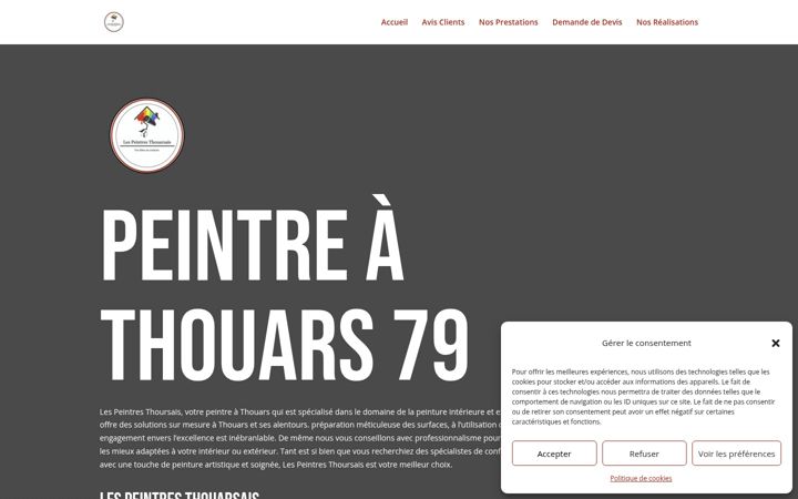 Screenshot of lespeintresthouarsais.fr