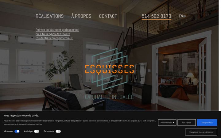 Screenshot of lespeinturesesquisses.com