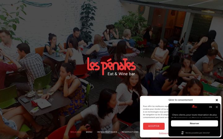 Screenshot of lespenates.be