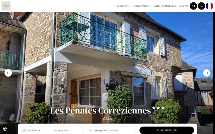 Screenshot of lespenatescorreziennes.com